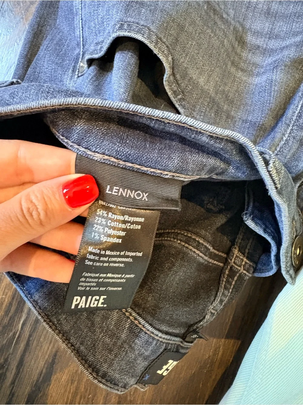 PAIGE “Lennox” Slim Jeans - Men’s size 36 - Oakwood color